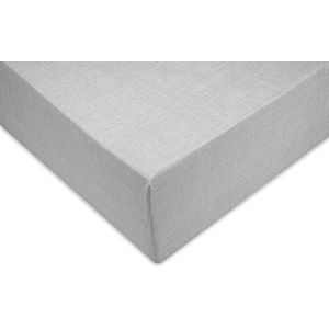Zohome Hoeslaken Lino - Onderlaken voor tweepersoonsbed - 180x200 - 100% Katoen - Grijs