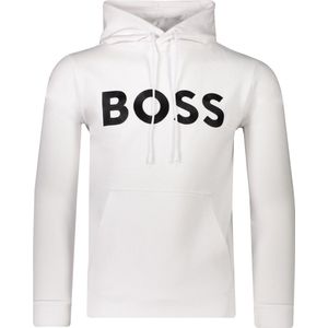 Boss Hoodies Wit Normaal - Maat L - Mannen - Lente/Zomer Collectie - Katoen