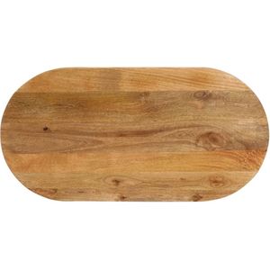 vidaXL - Tafelblad - ovaal - 80x40x2,5 - cm - massief - mangohout