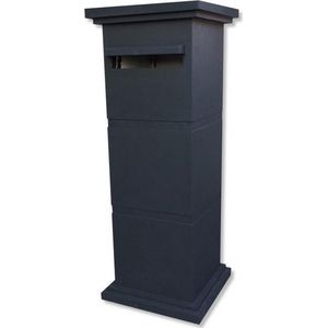 Postboxstore Vrijstaande Brievenbus Londen - Inclusief Plaatsing - Retour Oude Brievenbus - Zwart
