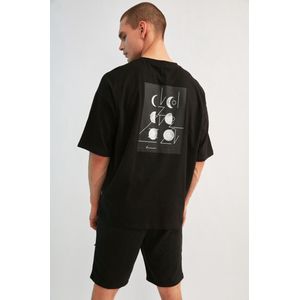 Trendyol TMNSS21TS0617 Volwassenen Mannen T-shirt - Zwart - 2XL