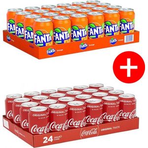 Coca Cola 24 x 330 ml Fanta 24 x330 ml (voordeel verpakking)