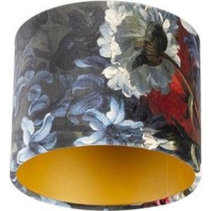 QAZQA Cilinder Velours - Moderne Lampenkap - 180 Mm - Multicolor -