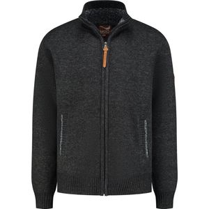MGO Pine Cardigan - Heren fleece vest - Zwart - Maat XL