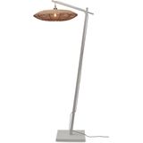 GOOD&MOJO Vloerlamp Tanami - Bamboe Wit/Rotan - 78x55x176cm - Modern - Staande lamp voor Woonkamer - Slaapkamer