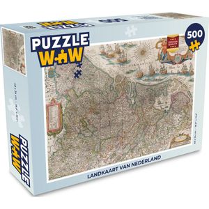 Puzzel Landkaart van Nederland - Legpuzzel - Puzzel 500 stukjes