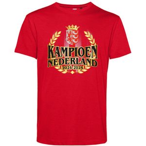 T-shirt Kampioen van Nederland 2024/2025 | Eindhoven | Shirt Kampioen | Geen officieel PSV Artikel | Rood | maat M