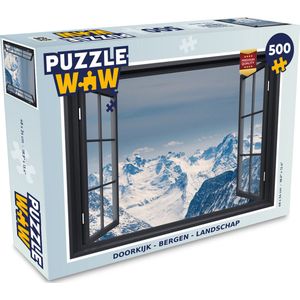 Puzzel Doorkijk - Berg - Landschap - Legpuzzel - Puzzel 500 stukjes