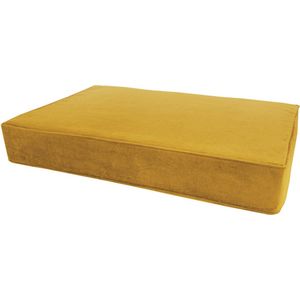 Madison Orthopedisch Hondenkussen – Tegen gewrichtspijn – Anti-sliplaag – Natuurlijk comfort – Waterafstotend – Foam matras – Wasbare hoes – Maat S – Velvet Geel