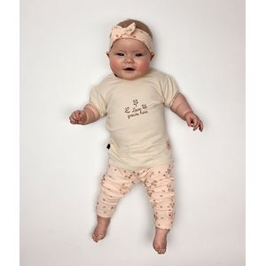 Frogs and Dogs - T-shirt Love Grows Here | Sheer Pink - Katoen - Maat 86