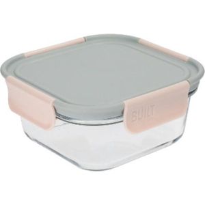 Built Ny Lunchbox Mindful 700 Ml 16,5 X 16 X 7,5 Cm Glas Grijs/roze