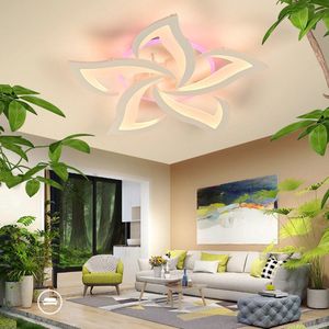 5 Lotus RGB - Dimbaar Met Afstandsbediening en APP - Plafoniere - Smart lamp - Moderne LED Lamp