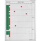 Magnnetoplan vakantieplanner - 60x40cm (BXH) - 30 werknemers - Wit