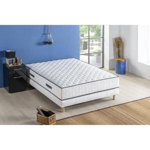 DEKO DREAM Matras + boxspringset 140 x 190 - Veren - 24 cm - 5 zones - Evenwichtig - ONTSPANNING