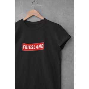 Shirt - Friesland - Wurban Wear | Grappig shirt | Leuk cadeau| Unisex tshirt | SC Heerenveen | Friese meren | Wit & Zwart