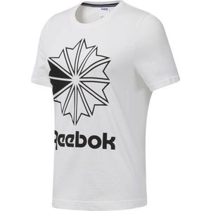 Reebok Classics Big Logo Graphic Tee Dames Shirt - White/Black - Maat S