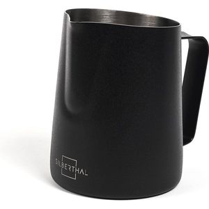 SILBERTHAL Melkkannetje roestvrij staal 500 ml zwart - professionele barista-accessoires met latte art schenktuit