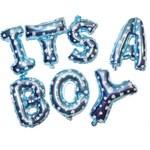 set foliebalonnen it's a boy lucht helium babyshower Feest party versiering decoratie ballon folie