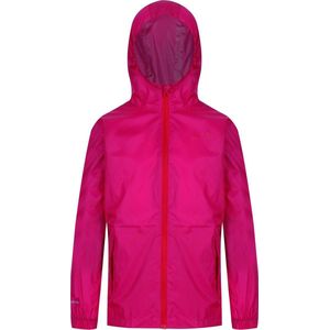 Regatta - Kids Pack It III Opvouwbaar Kinder Regenjack - Donker Roze - Maat 128