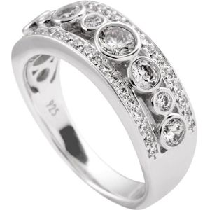 Diamonfire ring - zilver gerodineerd - zirkonia - fantasie - signature - maat 58