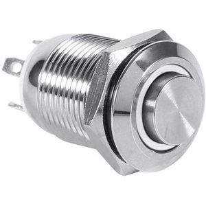 Momentane drukknop 4-polige 1NO 12 mm LED Power Drukschakelaar Waterdicht 2 V/3 V 2 A knop (wit)