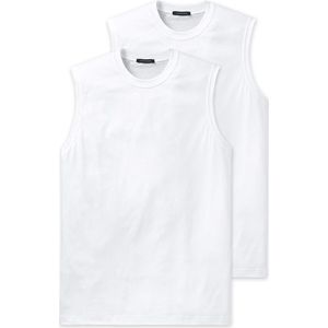 Schiesser Mouwloos shirt set van 2 Muscle Shirts wit - Essentials Heren Ondershirt - weiss