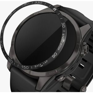 kwmobile Beschermende Ring geschikt voor Garmin Fenix 7S Fitness Tracker - Bezel Ring voor smartwatch - Beschermring voor smartwatch in zwart / zilver.
