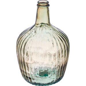 Vaas in flesvorm, gerecycled glas, 29 cm