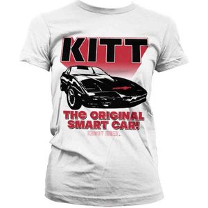 Knight Rider Dames Tshirt -S- KITT The Original Smart Car Wit