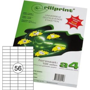 Etiketten Rillprint, 89130, 52,5x21,2mm, 56 op een vel