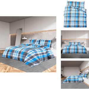 vidaXL Dekbedovertrek Blue-Grey - King Size - OEKO-TEX Certified - Dekbedovertrek