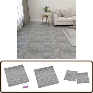vidaXL Vloerplanken - Zelfklevend - PVC - Betongrijs Pvc Vloeren - Pvc Vloerplanken - Betonnen Vloer - Grijze Vloer - Zelfklevende Vloer