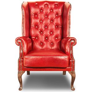 Chesterfield Fauteuil Durban | Rood | 2 tot 4 weken levertijd