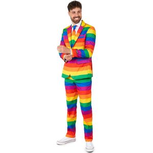 Suitmeister Rainbow - Mannen Kostuum - Gekleurd - Carnaval - Maat L