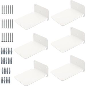 Zwevende plank wandrek van acryl - set van 4 - 30 cm - wit - zonder boren - voor woonkamer keuken kinderkamer werkkamer slaapkamer wandrek