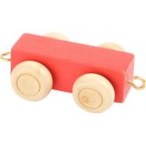 Small Foot Lettertrein Tussenwagon Rood 6,5 X 3 X 1,5 Cm