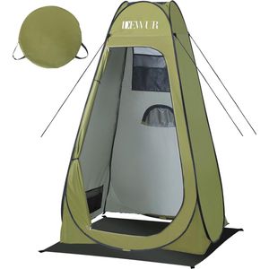 Camping Toilettent UV 50+ Douchetent Pop-up Omkleedtent Privacy Toilet Kleedkamer Opbergtent Mobiele Outdoor Toilettent voor Camping & Strand, met draagtas