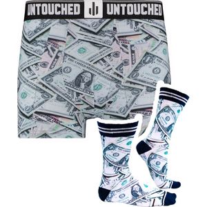 Untouched boxershort heren - heren ondergoed boxershorts - cadeau voor man - duurzaam - Dollar L Sokken 39 42