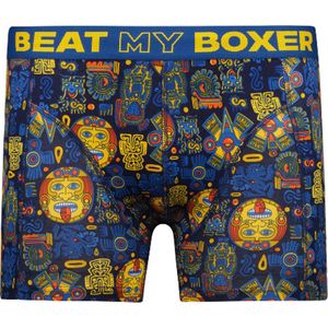 Beat My Boxer Heren Boxershort - Elastisch Katoen - Print Aztec - Maat XXL
