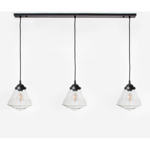3 x Luxe School Small Helder aan plafondbalk Moonlight - Art Deco Trade