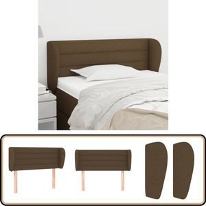 vidaXL Hoofdbord met randen - Donkerbruin Hoofd Bord - Bedhoofdbord - Klassiek Hoofdbord - Trendig Hoofdbord - Bruine Hoofdbord