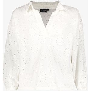 TwoDay dames blouse met broderie wit - Maat S