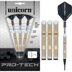 Unicorn Pro-Tech 4 - 70% Tungsten - 20 gram - Softtip Dartpijlen