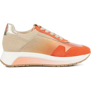 SOFTWAVES 8.94.01 Sneakers - Leren Sneaker - Dames - Oranje - Maat 36