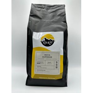 KURTT - Koffiebonen - Koffiebonen 1KG - Maya Supreme - Chocolade - Gebrande nootjes - Medium Roast - Koffiezetapparaat - Koffiemachine - Koffiebonen - koffiebekers - 1000 gram