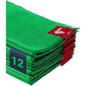 Schoonmaakdoeken, verpakking van 12, met etikettering, schoonmaakdoeken, absorberende stofdoeken, schoonmaakdoeken, schoonmaakdoeken, ruitenreinigingsdoeken, streeploos schoonmaken, machinewasbaar