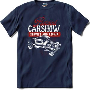 Hotrod Carshow Service and Repair | Auto - Cars - Retro - T-Shirt - Unisex - Navy Blue - Maat 3XL