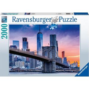 Van Brooklyn naar Manhatten Puzzel (2000 Stukjes, Stadsleven)