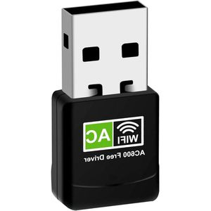 600 Mbps Dual Band USB Wifi-Adapter 2.4 GHz/5.8 GHz 802.11g/n/ac Compatibel met Windows XP/7/8/10/Vista