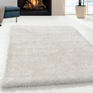 Flycarpets Nox Vloerkleed Hoogpolig - Crème - 200x290 cm - Woonkamer Tapijt